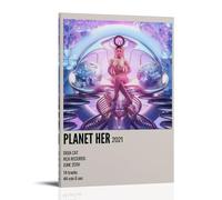 DXLFHG Doja Cat Planet Her Modern Waterproof Poster Wall Decor Unique Home Decor Great Keepsake for Anniversaries And BirthdaysFrame-style16x24inch(40x60cm)
