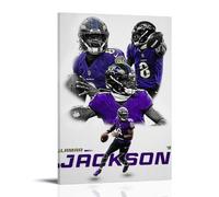 DXLFHG Lamar Jackson Modern Waterproof Poster Wall Decor Unique Home Decor Great Keepsake for Anniversaries And BirthdaysFrame-style16x24inch(40x60cm)