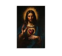 DXLFHG Sacred Heart of Jesus Christ Modern Waterproof Poster Wall Decor Unique Home Decor Great Keepsake for Anniversaries And BirthdaysUnframe-style24x36inch(60x90cm)