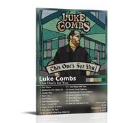 DXLFHG This One's for You Luke Combs Album Modern Waterproof Poster Wall Decor Unique Home Decor Great Keepsake for Anniversaries And BirthdaysFrame-style16x24inch(40x60cm)