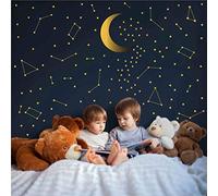 DXLING 190 Gold Star Constellation Wall Decal Kids Bedroom Removable Decoration Outer Space Nursery Sticekrs Zodiac Astronomy Art Mural Decor ZB162 (Gold)