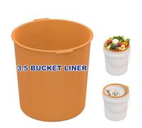 Dxmnoly 3.5 Gallon Silicone Bucket Liner - Reusable Mixing Liner for Concrete, Mortar, Grout, Paint, Food Grade Non-Stick, Easy to Clean & Durable (Orange, 3.5 Gallon)