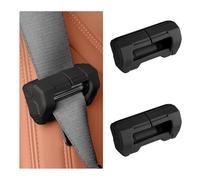 DXNQ 2PCS Car Seat Belt Buckle Covers, Anti-Scratch Silicone Auto Seat Belt Clips Protective Sleeve, Universal Seatbelt Buckle Cover Protector for Van Truck SUV, Car Accessories (Black)