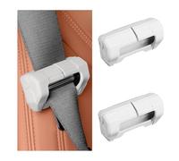 DXNQ 2PCS Car Seat Belt Buckle Covers, Anti-Scratch Silicone Auto Seat Belt Clips Protective Sleeve, Universal Seatbelt Buckle Cover Protector for Van Truck SUV, Car Accessories (White)