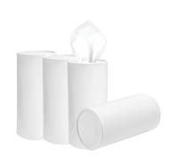 DXNQ 4 PCS Car Tissues Holder, Car Cup Holder Refillable Travel Tissues Tube with Facial Tissues, Portable Cylinder Round Tissue Boxes Container Decor for Car Office Home (White)