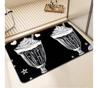 DXomhl Stone Bath Mat 40x60cm Super Absorbent Quick Dry Shower Bathroom Mat, Non-Slip Washable Kitchen Rugs for Floor Decor, Thin Bathmat Bathroom Accessories Under Door Carpet, Rug Doodles 7-500