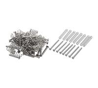 Dxoniislh 1 Set Chrome Single Coil Pickup Screws Adjust Height Springs & 8 Pcs M2.5X32mm Electric Guitar Humbucker Pickups