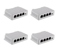 Dxoniislh 1 to 3 Port PoE Extender Passive Cascadable IEEE802.3Af for IP Port Transmission Extender for POE Switch NVR IP (4Pcs)