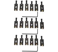 Dxoniislh 18 Roller Bridge Tremolo Saddles with Wrench for Strat Tele Electric Guitar Black
