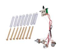 Dxoniislh 1x Pots for Strat Guitar PreWired 1 Volume 2 Tone Control & 8 Pcs M2.5X32MM Guitar Humbucker Pickups Screw and Spring