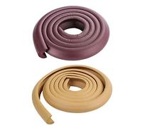 Dxoniislh 2 PCS 2M Children Protection Table Guard Strip Baby Glass Edge Furniture Horror Crash Bar Corner Foam Bumper Collision (Wood Color/Brown)