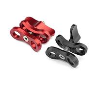 Dxoniislh 2 pcs Camera Accessory Diving Lights Butterfly Clip Arm Clamp Mount Aluminum for Hero 3+/4/5 Gitup SJ6000 Camera - Black & Red