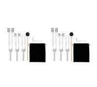Dxoniislh 2X (128Hz, 256Hz, 512Hz) Tuning Fork Set, Tuning Forks with Reflex Hammer for Chakra/Healing/Sound Therapy/Repair