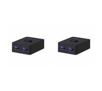 Dxoniislh 2X 2 Port USB Switcher Printer Sharing Bi-Directional Switches 2 in and 1 Out or 1 in and 2 Out USB3.0