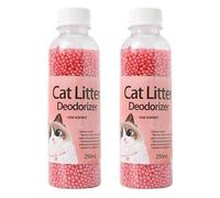 Dxoniislh 2X 300G Kitten Toilet Cleaning, Cat Litter Deodorant Bead, Artifact Pet Odor Activated Carbon Absorbs, Cat Sand Stink-C