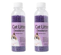 Dxoniislh 2X 300G Kitten Toilet Cleaning, Cat Litter Deodorant Bead, Artifact Pet Odor Activated Carbon Absorbs, Cat Sand Stink-D