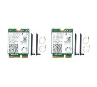 Dxoniislh 2X 9560NGW WiFi Card+2XAntenna 1730Mbps Wireless AC 9560 2.4G+5G BT 5.0 802.11Ac M.2 CNVI 9560NGW Wireless Adapter