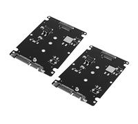 Dxoniislh 2X Black B + M Key Socket 2 M.2 NGFF (SATA) SSD to 2.5 SATA Adapter Card with Case