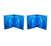 Dxoniislh 2X CD Storage Box 10-Piece Pack CD Case Plastic Double-Sided CD Storage Car CD Case Thickened DVD Case,Blue