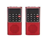 Dxoniislh 2X L-328 Mini Portable Pocket FM Auto Scan Radio Music Audio MP3 Player Outdoor Small Speaker with Voice Recorder