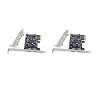 Dxoniislh 2X PCIE to Dual Type C Expansion Card PCI-E X1 to 2-Port TYPE-C USB 3.2 GEN1 5Gbps Convert Card ASM1042 Chip for Desktop