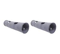Dxoniislh 2X Pet Cat Tunnel Cat Toys Play Tunnel Suede Hideaway Pet Crinkle Tunnel with Ball 12 Inch Diameter
