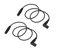 Dxoniislh 2X Right Angle Male to Female XLR Cable, Microphone Cord, Signal Wire Cord for Equilibrium/Mixer/Amplifier