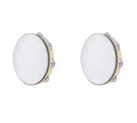 Dxoniislh 2X Tambourine for Adults 10 Inch Hand Held Drum Bell Metal Jingles Percussion Gift Musical Educational Instrument
