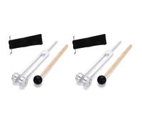 Dxoniislh 2X Tuning Fork 128 Hz, C-128 Frequency Aluminum Alloy Non-Magnetic Tuning Fork for Healing with Hammer