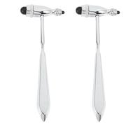 Dxoniislh 2X Zinc Alloy Percussion Hammer Multi-Functional Neurological Reflex Diagnostic Hammer Massage Relaxation