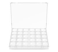 Dxoniislh 30 Compartment Stackable Storage Boxes with Lids, Mini Containers for Beads, Glitter, Slime, Paint or Seeds, Transparent