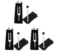 Dxoniislh 3X 528 Hz Tuning Fork, Silver Tuning Forks 528 Hz for Musical Instrument, Meditation, Relaxation