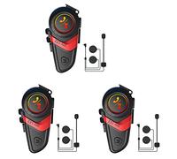 Dxoniislh 3X LX3 Helmet Bluetooth Headset 1200MAH Motorcycle BT5.0 Wireless Hands-Free Call Stereo Anti-Jamming Headset-A