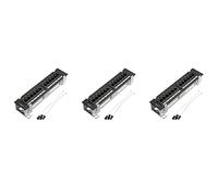 Dxoniislh 3X Network Tool Kit 12 Port CAT6 Patch Panel RJ45 Networking Wall Mount Rack with Wall Mount Bracket