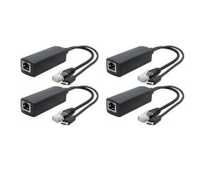 Dxoniislh 4-Pack 5V Gigabit PoE Splitter, USB Type C, 48V to 5V 2.4A Adaper, IEEE 802.3Af Compliant