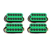 Dxoniislh 4Pcs Double Coil Electric Guitar Humbucker Pickup Bridge&Neck Ceramic Magnet Invader Style Punk Green
