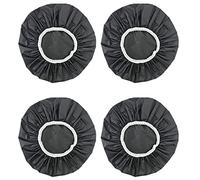 Dxoniislh 4Pcs Household Waterproof Shower Cap, Swimming Cap, Hotel Elastic Shower Cap Hair Set (Black)