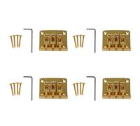 Dxoniislh 4X 3 String Guitar Ball String Bridge Bridge Pull String Hard Tail Guitar Bridge Tail 3 String Guitar Replacement Gold