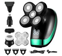 Dxoniislh 5 in 1 Rechargeable Electric Shaver, Shaving Hair Cutting Nose Hair, Ear Hair Trimmer, Men's Cleaning Brush