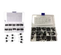 Dxoniislh 50Pcs 10Types IRF Series Mosfet Transistors Assortment Kit & 150Pcs IC Chip Assortment,Opamp,Oscillator,Pwm