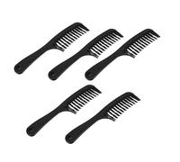 Dxoniislh 5X Black Double Row Tooth Detangler Hair Comb Shampoo Comb with Handle for Long Curly Wet Hair