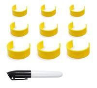 Dxoniislh Clips for Pill Bottles, Medicine Bottle Label Clips for Easy Medication Identification, Pack with Labels Pen 9PCS