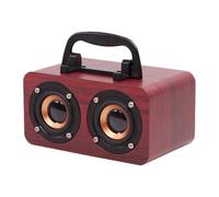 Dxoniislh Protable Wooden Speaker Bluetooth 5.0 Dual Channel Stereo with FM Radio, Hi-Fi Sound, TF Card, AUX Support A