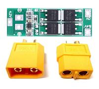 Dxoniislh XT60 Connector Pairs - Pack of 5 Pairs with 2S 20A 7.4V 8.4V 18650 Lithium Battery Protection Board/Board Standard