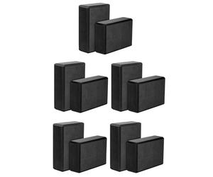 Dxoniislh Yoga Blocks 10 Pack,23X15X7.6cm High Density EVA Foam Yoga Block Exercise Bricks,Eco Friendly &,Black