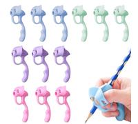 DXPETA 12-Piece Ergonomic Pen Grip for Children and Adults, Writing Aid Tool for Preschoolers, Left or Right-Handed Handwriting Corrector