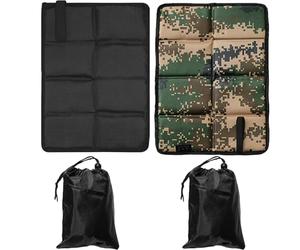 DXPETA 2 Pcs Folding Sit Mat and Sit Pad Set with Storage Bags, Camping Floor Mat and Landing Mat for Fishing, Hiking Seat Pad and Foil Camping Mat, Unhooking Mats for Fishing and Roll Mat Camping