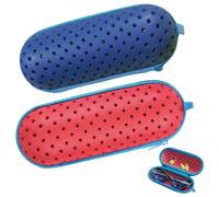 DXPETA 2 Pcs Swimming Goggles Case, Arena Goggles Case with Drain Hole Zipper, Portable EVA Goggle Storage for Swimming Accessories, Travel Protection for Goggles and Sunglasses