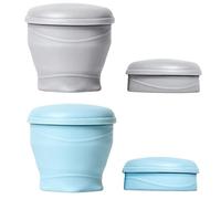 DXPETA 2-Piece Collapsible Travel Cup Set with Dustproof Lids, Food-Grade Silicone Camping Mug for Hiking, RV, and Backpacking, Reusable Portable Drinkware for Hot and Cold Drinks