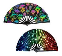 DXPETA 2Pcs Rave Fan, Rave Accessories, Festival Accessories, Hand Fan Folding, Lace Fan, Fan Folding Hand, Folding Fan, Folding Hand Fan, Festival, Hand Fan Foldable